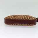 Christian Dior Trotter Canvas Shoulder Bag Red Gold Auth 122681-5