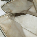 CHANEL Wild Stitch Shoulder Bag Leather Ivory Silver CC Auth 122688-19