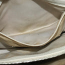 CHANEL Wild Stitch Shoulder Bag Leather Ivory Silver CC Auth 122688-20