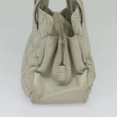 CHANEL Wild Stitch Shoulder Bag Leather Ivory Silver CC Auth 122688-4