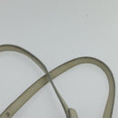 CHANEL Wild Stitch Shoulder Bag Leather Ivory Silver CC Auth 122688-8