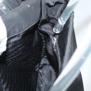 PRADA Hand Bag Nylon Plastic Black Clear Auth 122690-19