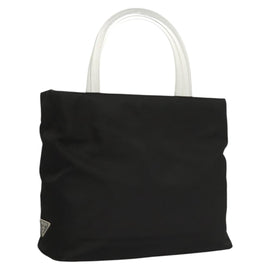 PRADA Hand Bag Nylon Plastic Black Clear Auth 122690