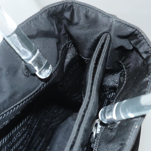 PRADA Hand Bag Nylon Plastic Black Clear Auth 122690