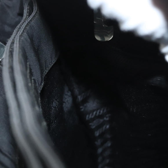 PRADA Hand Bag Nylon Plastic Black Clear Auth 122690