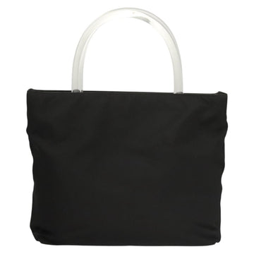 PRADA Hand Bag Nylon Plastic Black Clear Auth 122690 - 0