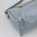 PRADA Shoulder Bag Nylon Light Blue Gold Auth 122692-16