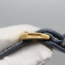 PRADA Shoulder Bag Nylon Light Blue Gold Auth 122692-10