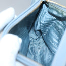 PRADA Shoulder Bag Nylon Light Blue Gold Auth 122692-21