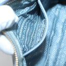 PRADA Shoulder Bag Nylon Light Blue Gold Auth 122692-22