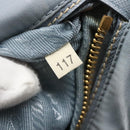 PRADA Shoulder Bag Nylon Light Blue Gold Auth 122692-12