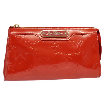 LOUIS VUITTON Monogram Vernis Trousse Cosmetic Orenge Sunset M93648 Auth 122736