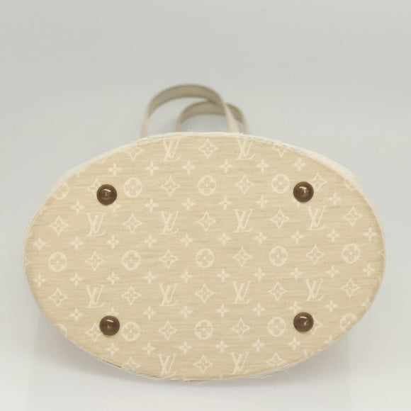 LOUIS VUITTON Monogram Mini Lin Bucket PM Shoulder Bag Dunne M95316 Auth 122741