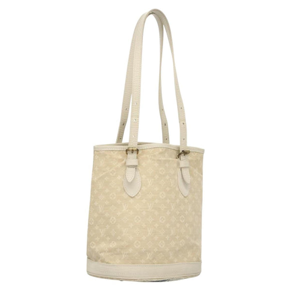 LOUIS VUITTON Monogram Mini Lin Bucket PM Shoulder Bag Dunne M95316 Auth 122741