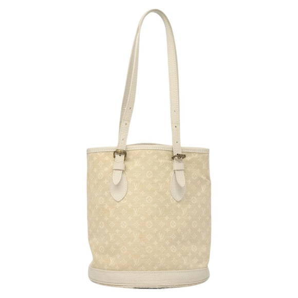 LOUIS VUITTON Monogram Mini Lin Bucket PM Shoulder Bag Dunne M95316 Auth 122741
