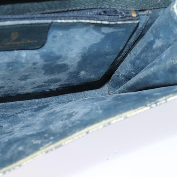 GUCCI GG Supreme Shoulder Bag PVC Navy Gold 904 02 050 Auth 122769