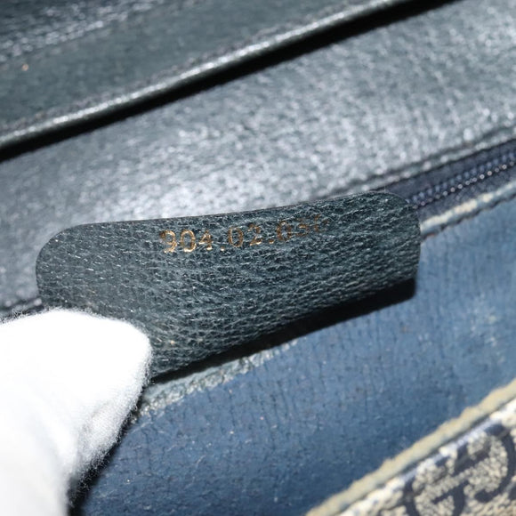 GUCCI GG Supreme Shoulder Bag PVC Navy Gold 904 02 050 Auth 122769