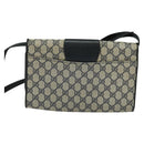 GUCCI GG Supreme Shoulder Bag PVC Navy Gold 904 02 050 Auth 122769-2