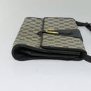 GUCCI GG Supreme Shoulder Bag PVC Navy Gold 904 02 050 Auth 122769-4