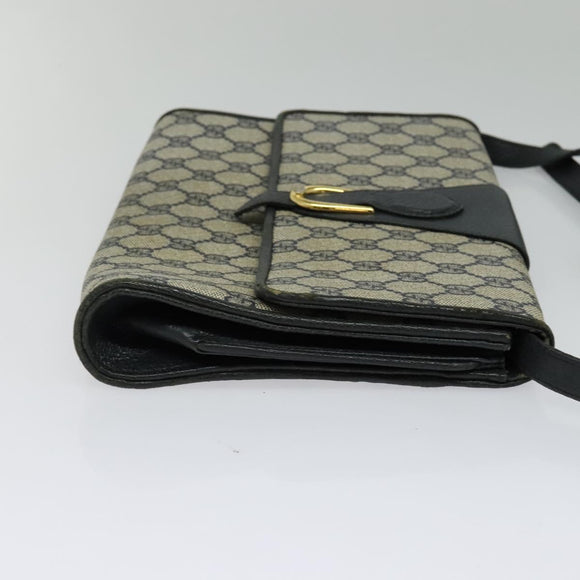 GUCCI GG Supreme Shoulder Bag PVC Navy Gold 904 02 050 Auth 122769