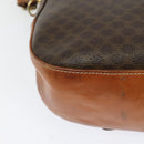 CELINE Macadam Canvas Shoulder Bag PVC Leather Brown Gold Auth 122776-16