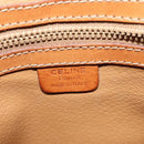 CELINE Macadam Canvas Shoulder Bag PVC Leather Brown Gold Auth 122776-19