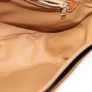 CELINE Macadam Canvas Shoulder Bag PVC Leather Brown Gold Auth 122776-20