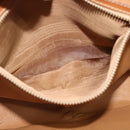 CELINE Macadam Canvas Shoulder Bag PVC Leather Brown Gold Auth 122776-11