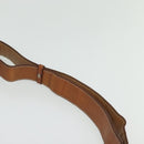 CELINE Macadam Canvas Shoulder Bag PVC Leather Brown Gold Auth 122776-14