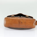 CELINE Macadam Canvas Shoulder Bag PVC Leather Brown Gold Auth 122776-5