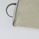 Christian Dior Honeycomb Canvas Shoulder Bag PVC White Gold Auth 122778-12