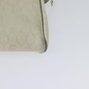 Christian Dior Honeycomb Canvas Shoulder Bag PVC White Gold Auth 122778-13