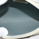 Christian Dior Honeycomb Canvas Shoulder Bag PVC White Gold Auth 122778-16