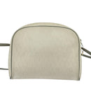 Christian Dior Honeycomb Canvas Shoulder Bag PVC White Gold Auth 122778-3