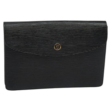 LOUIS VUITTON Epi Montaigne 23 Clutch Bag Black M52662 LV Auth 122785