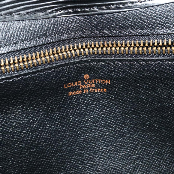 LOUIS VUITTON Epi Montaigne 23 Clutch Bag Black M52662 LV Auth 122785