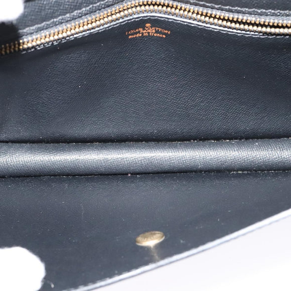 LOUIS VUITTON Epi Montaigne 23 Clutch Bag Black M52662 LV Auth 122785