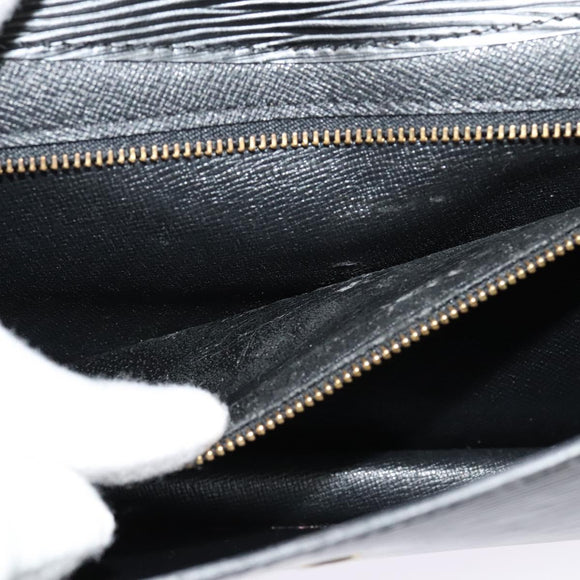 LOUIS VUITTON Epi Montaigne 23 Clutch Bag Black M52662 LV Auth 122785