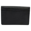 LOUIS VUITTON Epi Montaigne 23 Clutch Bag Black M52662 LV Auth 122785-2
