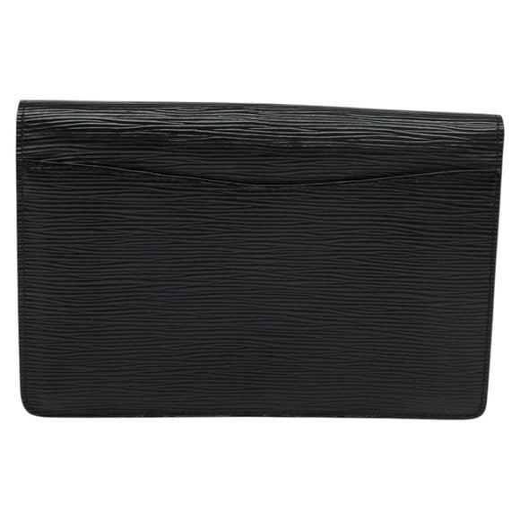 LOUIS VUITTON Epi Montaigne 23 Clutch Bag Black M52662 LV Auth 122785