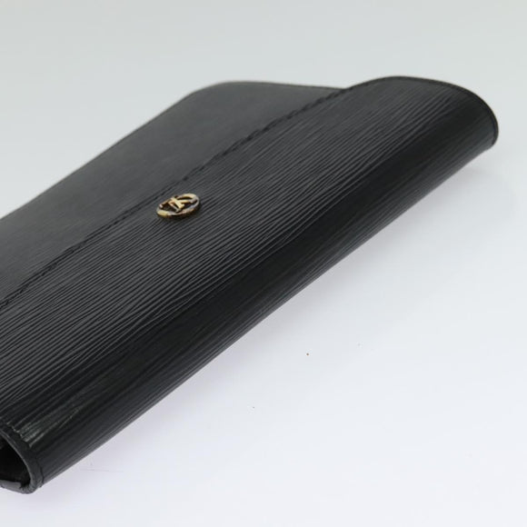 LOUIS VUITTON Epi Montaigne 23 Clutch Bag Black M52662 LV Auth 122785