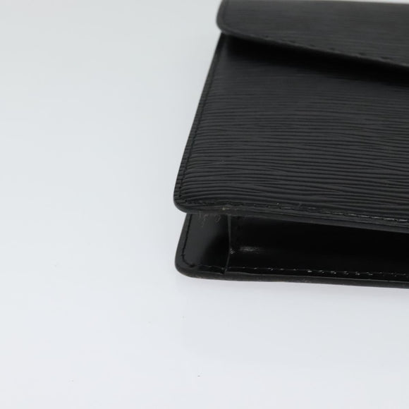 LOUIS VUITTON Epi Montaigne 23 Clutch Bag Black M52662 LV Auth 122785