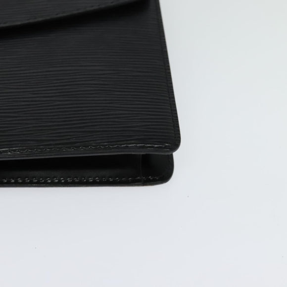 LOUIS VUITTON Epi Montaigne 23 Clutch Bag Black M52662 LV Auth 122785