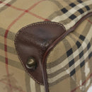 Burberrys Nova Check Hand Bag PVC Beige Auth 122817-16