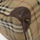 Burberrys Nova Check Hand Bag PVC Beige Auth 122817-9