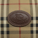 Burberrys Nova Check Hand Bag PVC Beige Auth 122817-17