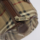 Burberrys Nova Check Hand Bag PVC Beige Auth 122817-10