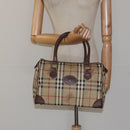 Burberrys Nova Check Hand Bag PVC Beige Auth 122817-20