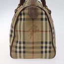 Burberrys Nova Check Hand Bag PVC Beige Auth 122817-4