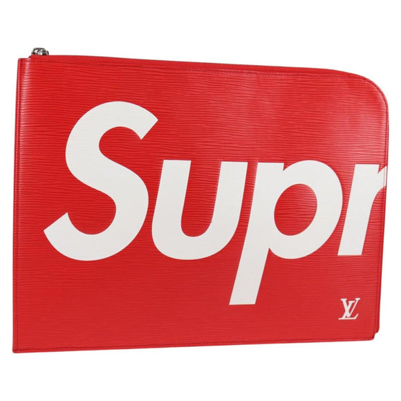 LOUIS VUITTON Epi Supreme Pochette Jules GM Bag Red White M67722 Auth 122842SM